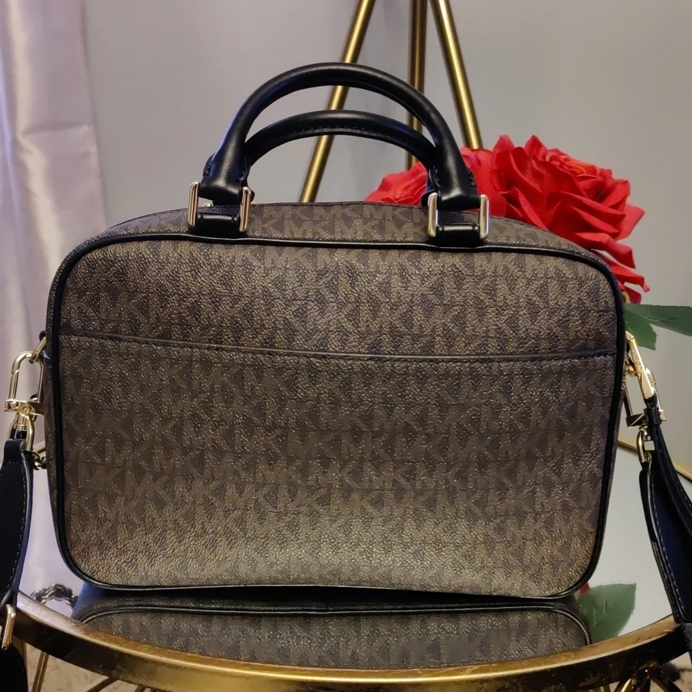 Michael Kors Collection Black and Brown Crossbody Bag - Picture 4 of 12